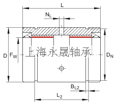 ina直线滑动轴承 pab40-pp-as 所有面进行密封,带再润滑设施